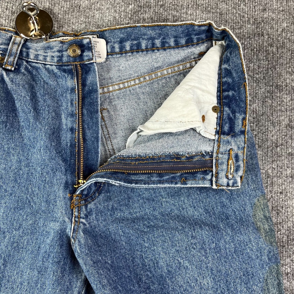 Vintage Bugle Boy Gold Crest Jeans Mens Blue Denim Taper Fit Classic Y2K - 30X30 - Picture 8 of 14